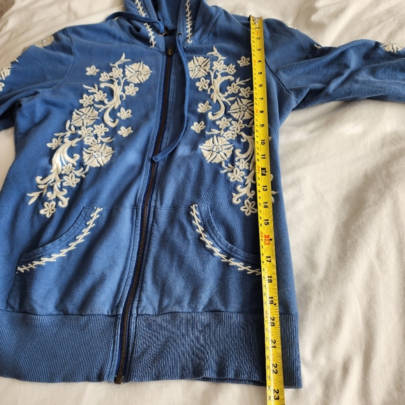 Blue INC Zip up Hoodie sz Large - Picture 5 of 8